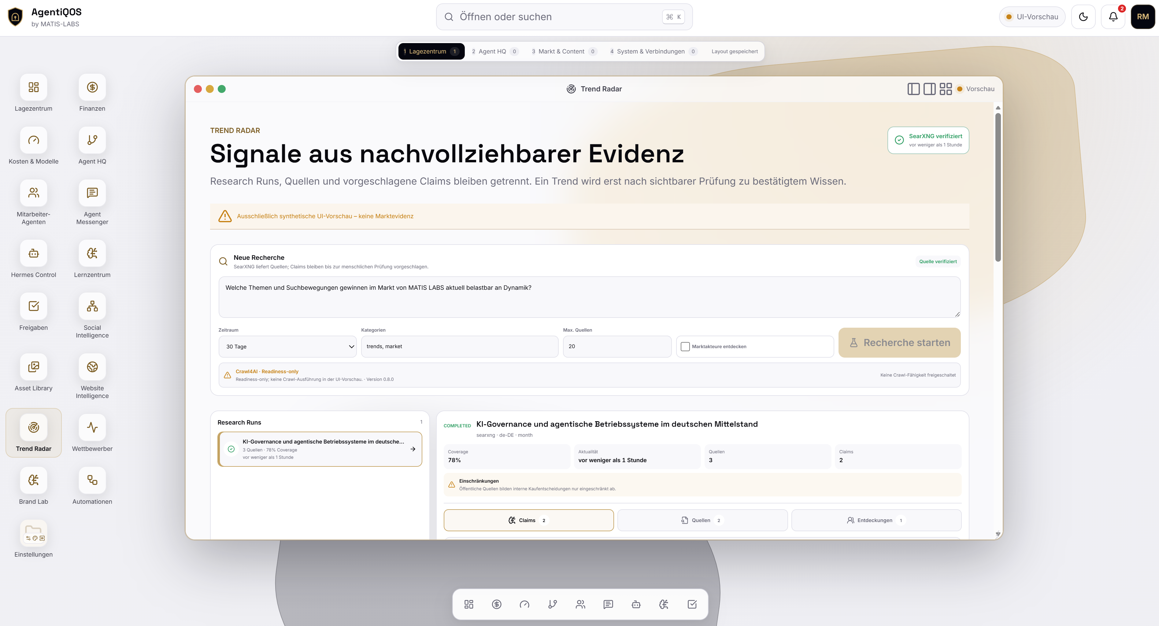 NALVRA COMMAND Trend Radar für Markt- und Branchensignale