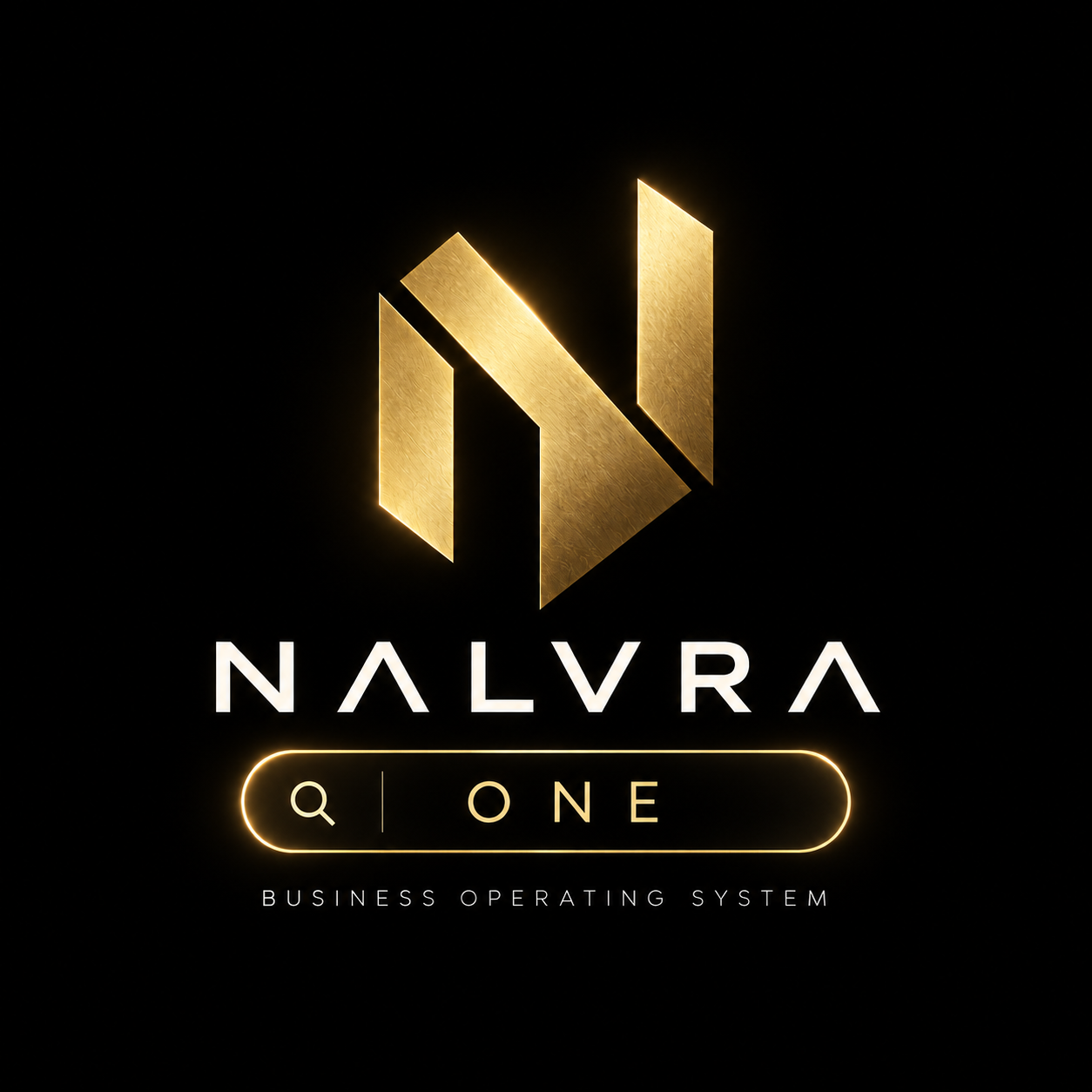 NALVRA ONE Produktlogo mit goldenem Signet