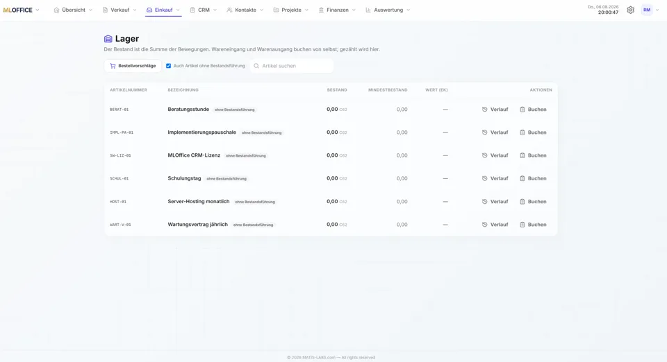 NALVRA ONE Arbeitsprofil für Handwerk und technischen Service